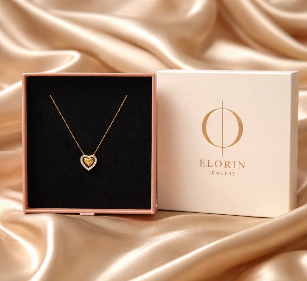 18K Gold Plated Heart Necklace – Minimalist, Waterproof, Tarnish-Resistant, Gift for Her