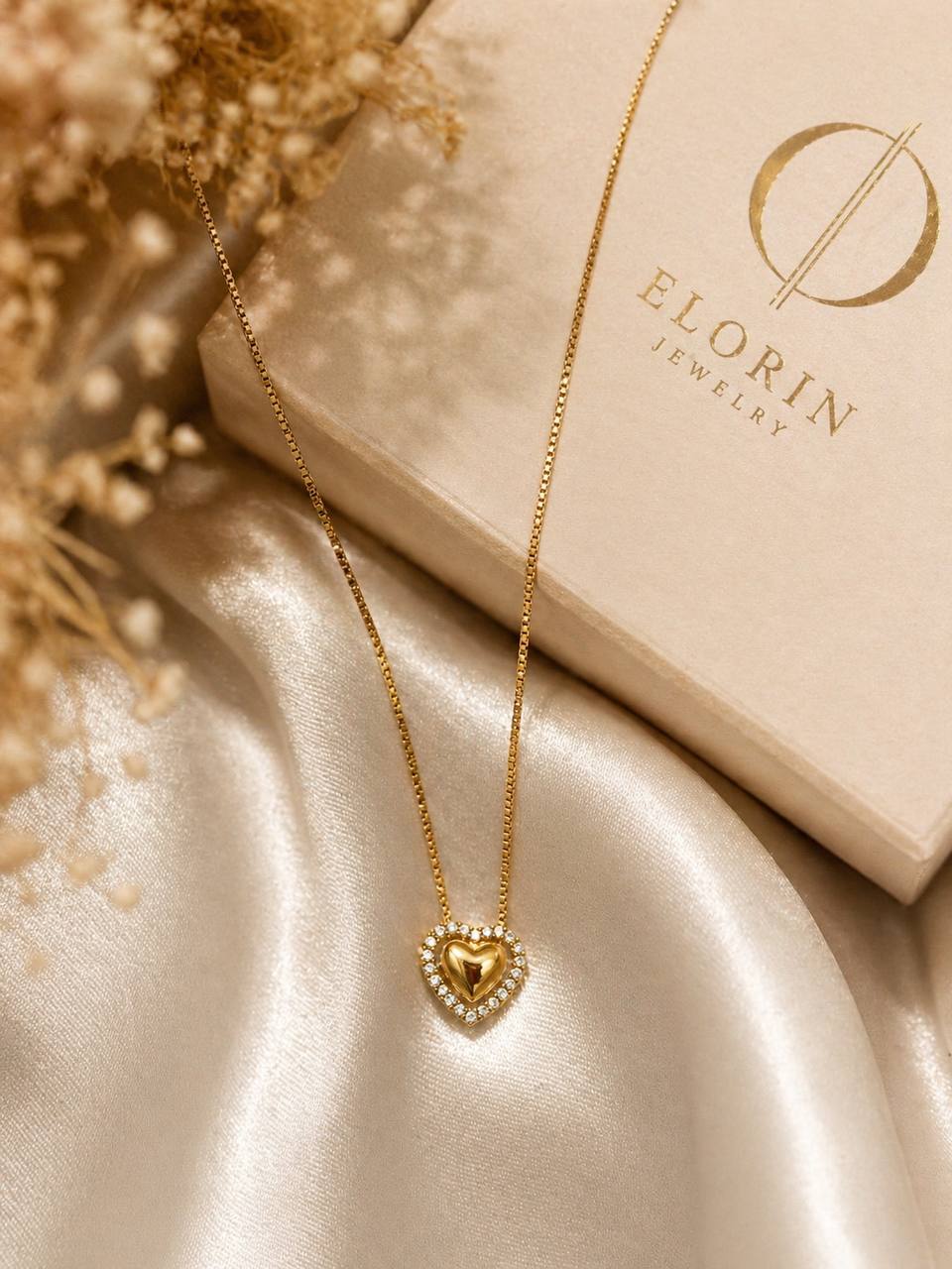 18K Gold Plated Heart Necklace – Minimalist, Waterproof, Tarnish-Resistant, Gift for Her
